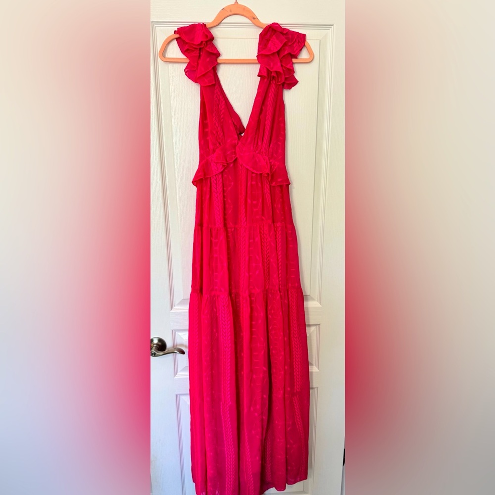 Minuet Pink Sleeveless Maxi Dress with tie back detail.  Only worn once.